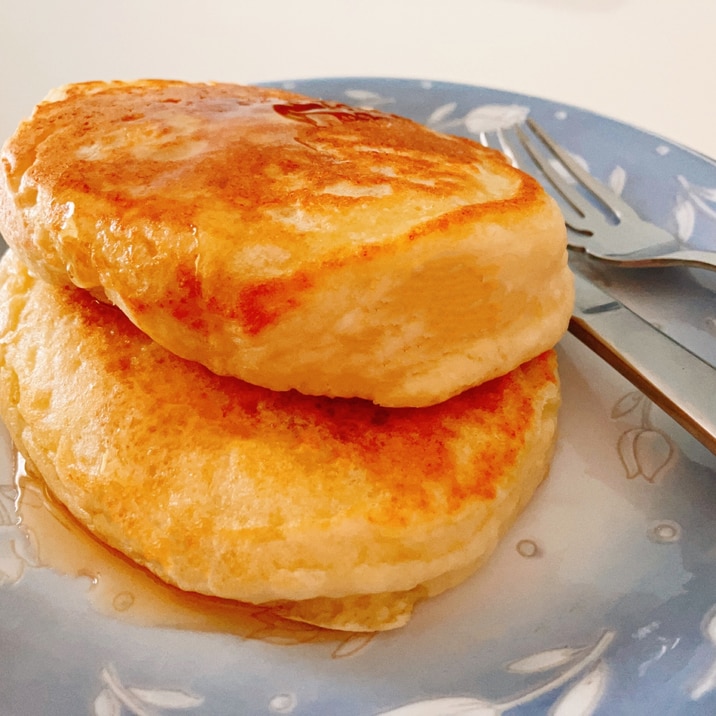 卵なし！フワフワ豆腐入りホットケーキ